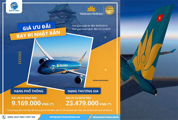 Giá ưu đãi khứ hồi bay Nhật Bản cùng Vietnam Airlines 