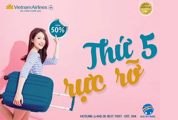 CÙNG VIETNAM AIRLINES TRẢI NGHIỆM KHUYẾN MÃI  NGÀY THỨ 5 RỰC RỠ