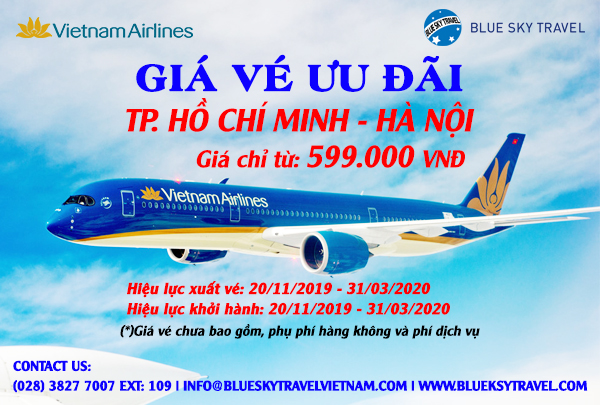 Bay không hành lý ký gửi, giá hấp dẫn trên Vietnam Airlines chặng Hà Nội - TP Hồ Chí Minh