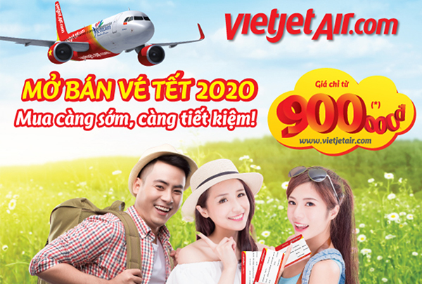 Vietjet Air tung vé Tết 2020 chỉ từ 900.000 đồng