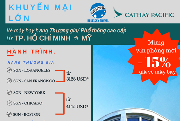 MỪNG VĂN PHÒNG MỚI – BLUE SKY TRAVEL MANG ĐẾN NHIỀU GIÁ TRỊ HƠN CHO KHÁCH HÀNG